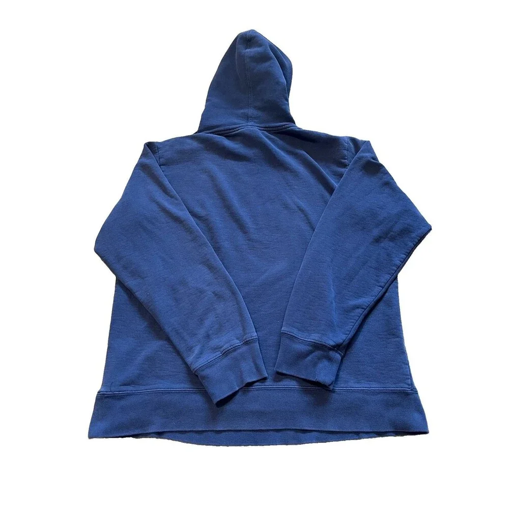 The North Face Hoodie Mens Medium Blue Long Sleeve Pullover Sweatshirt Logo